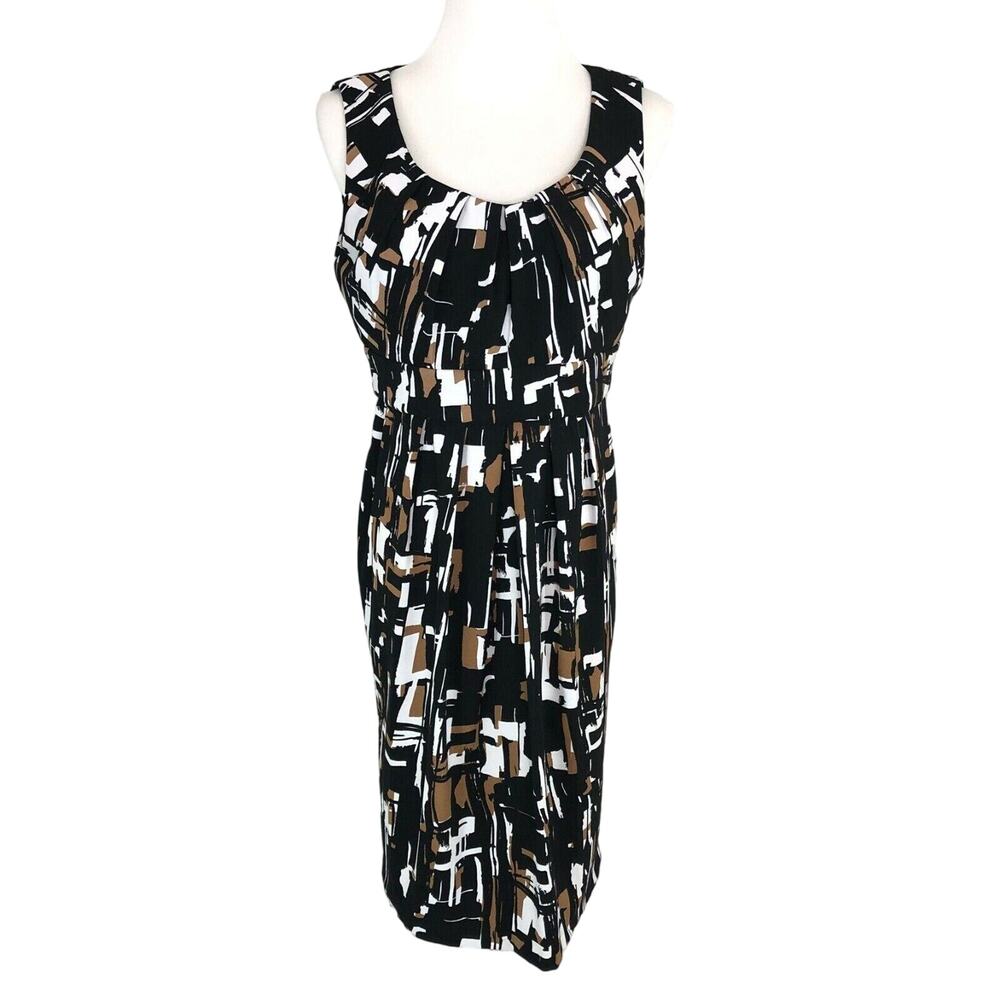 R&M Richards Empire Waist Career Dress Knee Length Size 8 Sleeveless Scoop Neck